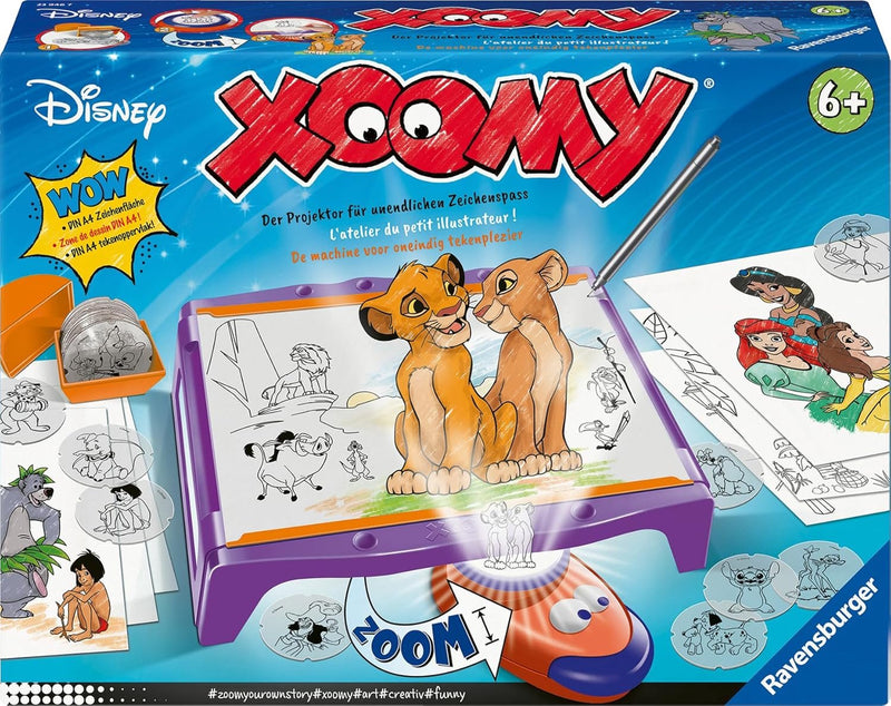 Ravensburger xoomy® maxi disney classics und prinzessinnen - zeichnen lernen, kreatives zeichnen und malen für kinder ab 6 jahren, zeichenset für unendlichen zeichenspaß