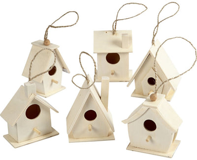 Creativ Company Vogelhuis H: 7 cm 6 stuks 1 doos