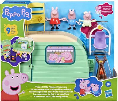 Peppa pig drie kleine biggetjes caravan - 9dlg.
