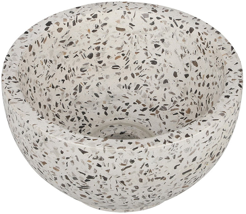 Differnz river waskom - 23x23x12cm - terrazzo zwart wit