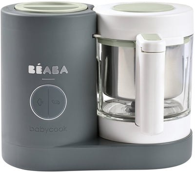 Béaba babycook neo stoomkoker - 4-in-1 foodprocessor die stoomt, mixt, opwarmt en ontdooit - ruime kom van 1250 ml voor meerdere porties - roestvrijstalen reservoir - 50% zuiniger in water en energie - grijs