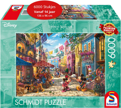 Schmidt - legpuzzel - disney, mickey minnie in mexico - thomas kinkade studios - 6000 stukjes - volwassenen - vanaf 14 jaar