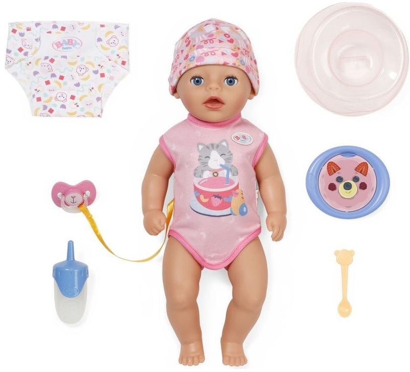 Baby born lena roze - babypop - 36 cm met accessoires - 7 functies - vanaf 1 jaar
