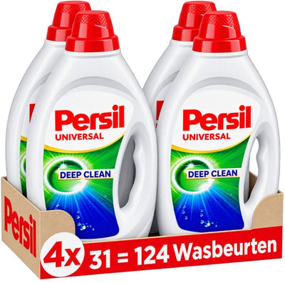 Persil gel universal - vloeibaar wasmiddel - voor alle kleuren was - krachtige vlekverwijdering - 4 x 31 wasbeurten