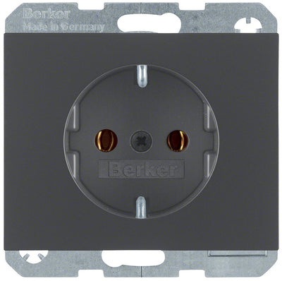 Berker k1 inbouw wandcontactdoos (wcd) ra 1-voudig antraciet