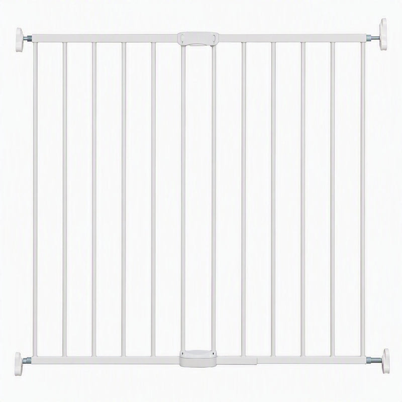 Munchkin metalen schroefhekje - traphek met boren - veiligheidshek met muurbevestiging - 64.5 tot 102cm - verstelbaar aan de boven- en onderkant - wit