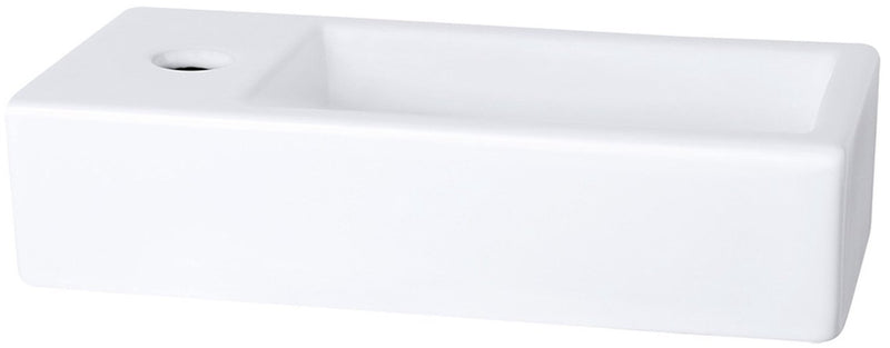 Differnz helios toiletfontein - compleet fonteinset met kraangat links - uitvoering in keramiek - krasvast en makkelijk schoon te houden - afmetingen 37.5 x 18.5 x 9 cm - kleur: wit