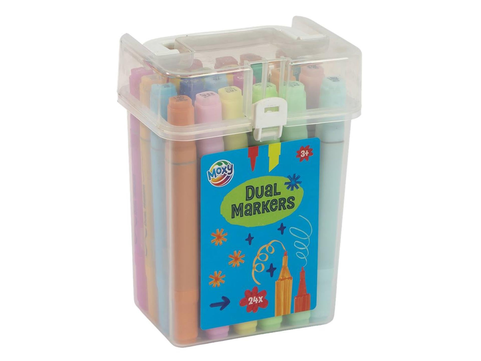 Moxy dual markers pastel 24 stuks in box