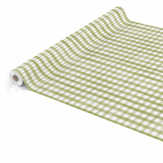 Via chasse tafelzeil pvc 140 cm gingham olive