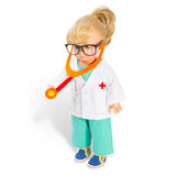 Poppen Doktersoutfit met Stethoscoop, 38-45 cm - afbeelding 3