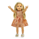 Heless poppen glitterjurk rose gold, 35-45 cm - afbeelding 2