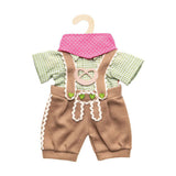 Heless poppenkleding lederhosen met overhemd en sjaal, 28-35 cm - afbeelding 1