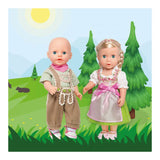 Heless poppenkleding lederhosen met overhemd en sjaal, 28-35 cm - afbeelding 4