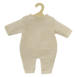 Heless poppen brei overall ecru, 28-35cm - afbeelding 1