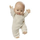 Heless poppen brei overall ecru, 28-35cm - afbeelding 2