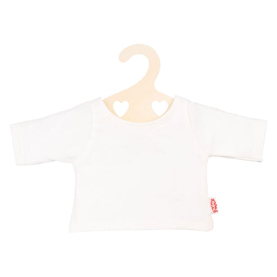 Heless poppen t-shirt wit op kledinghanger, maat 28-35 cm