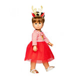 Heless kerstjurk met haarband rendier, maat 35-45 cm - afbeelding 4