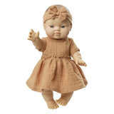 Heless poppenjurk bruin met ruches, 35-45 cm - afbeelding 2