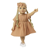 Heless poppenjurk bruin met ruches, 35-45 cm - afbeelding 3