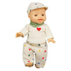 Heless poppen ribfluwelen broek hartjesconfetti, 28-35 cm