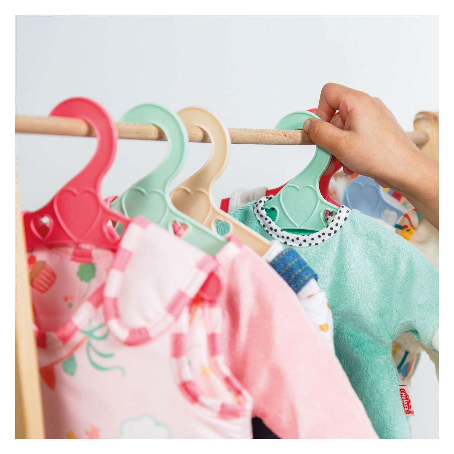 Heless poppenhangers pastelkleuren - 6st.