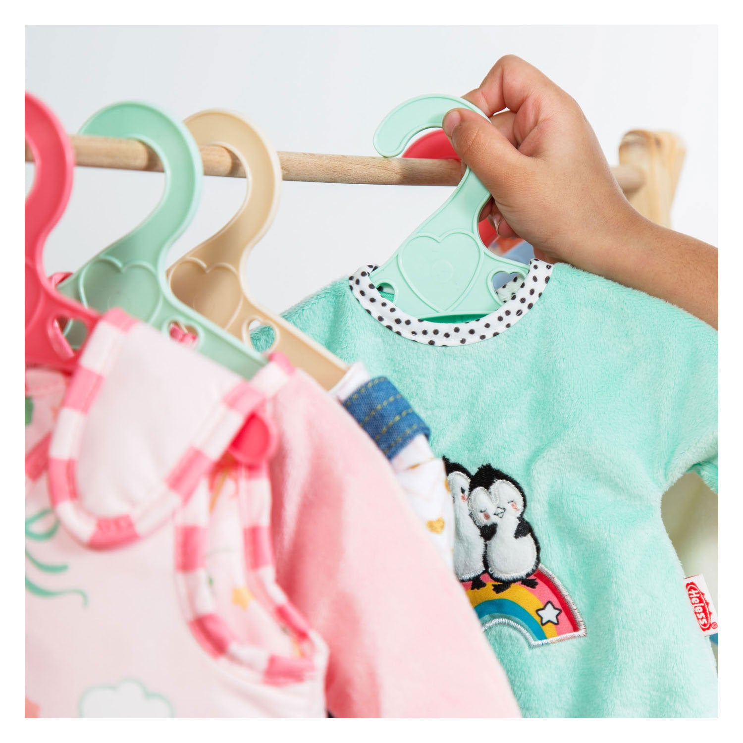 Heless poppenhangers pastelkleuren - 6st.