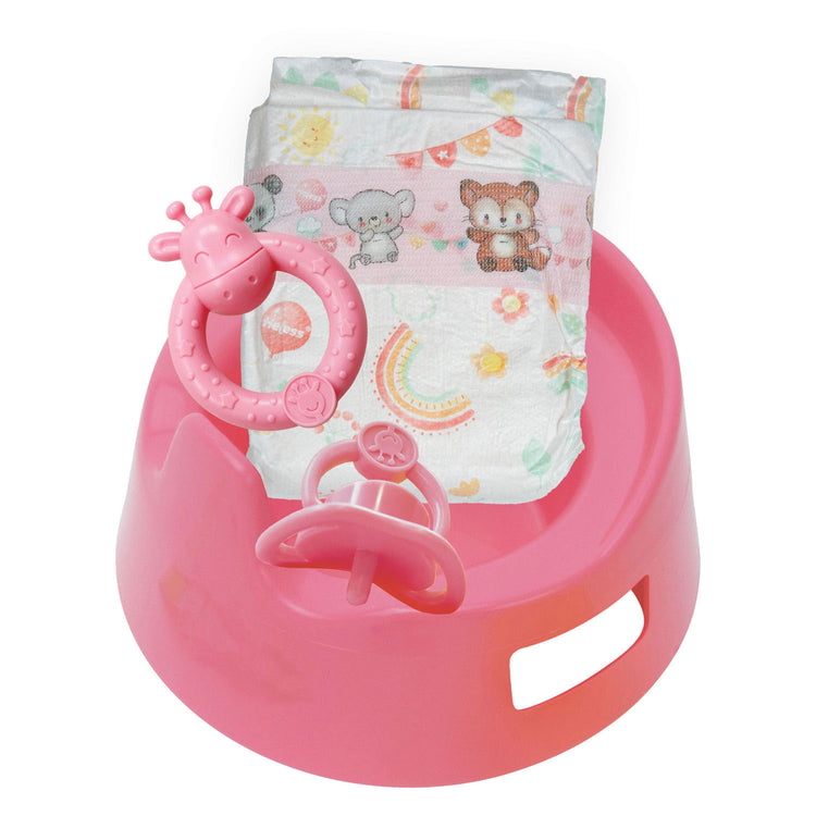 Heless poppenpotje met accessoires roze - 15cm