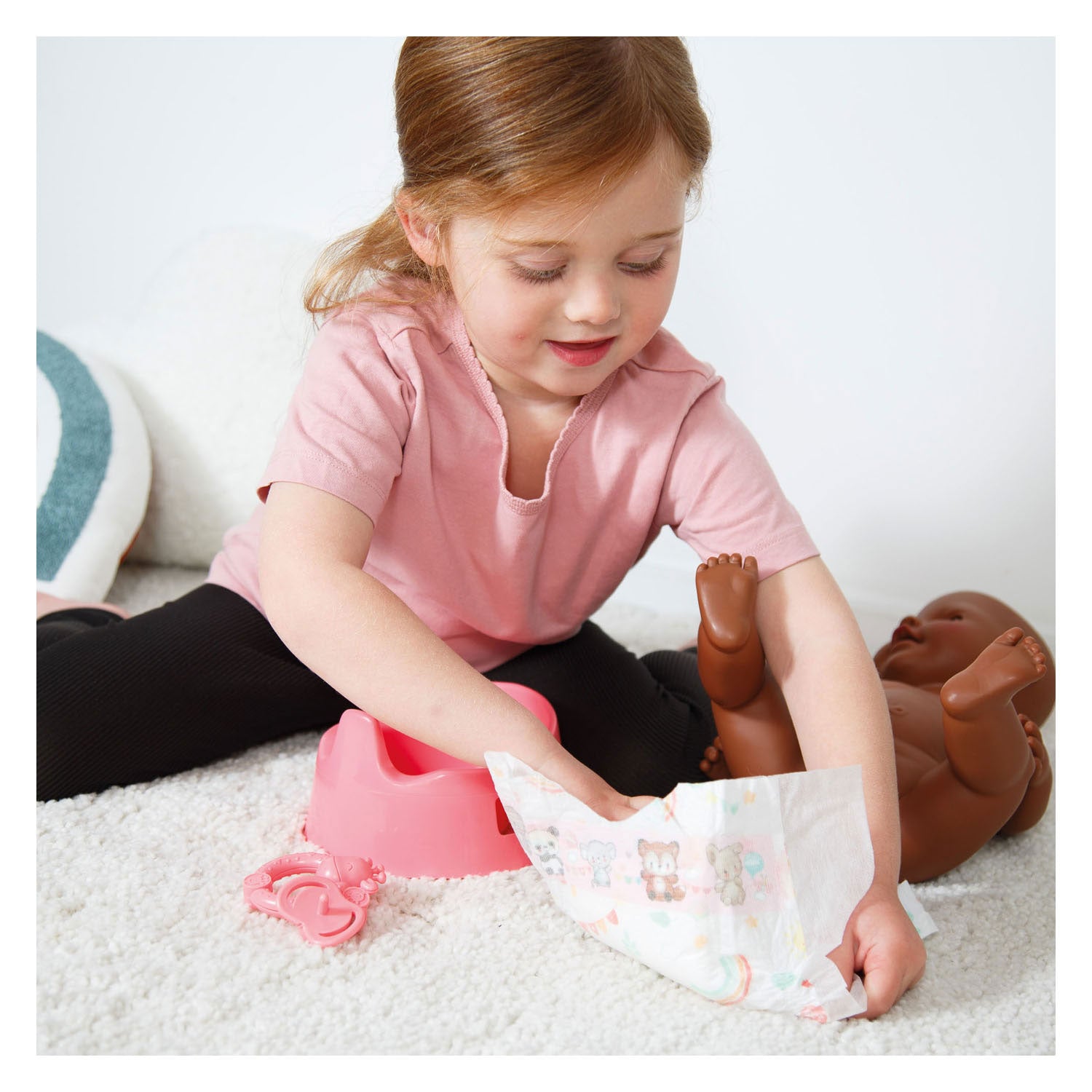 Heless poppenpotje met accessoires roze - 15cm