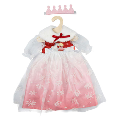 Heless poppenjurk winterprinses lumi met kroon en cape - maat 28-35 cm