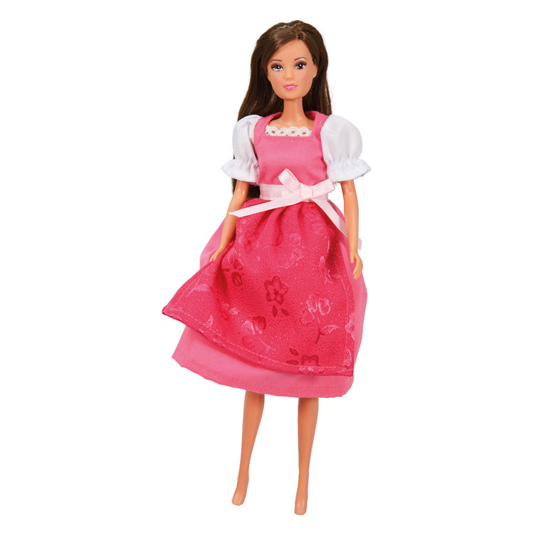 Heless traditionele dirndl-jurk voor modepoppen pinky - 29cm