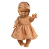 Heless meisjes babypop met bruin jurkje - 34cm