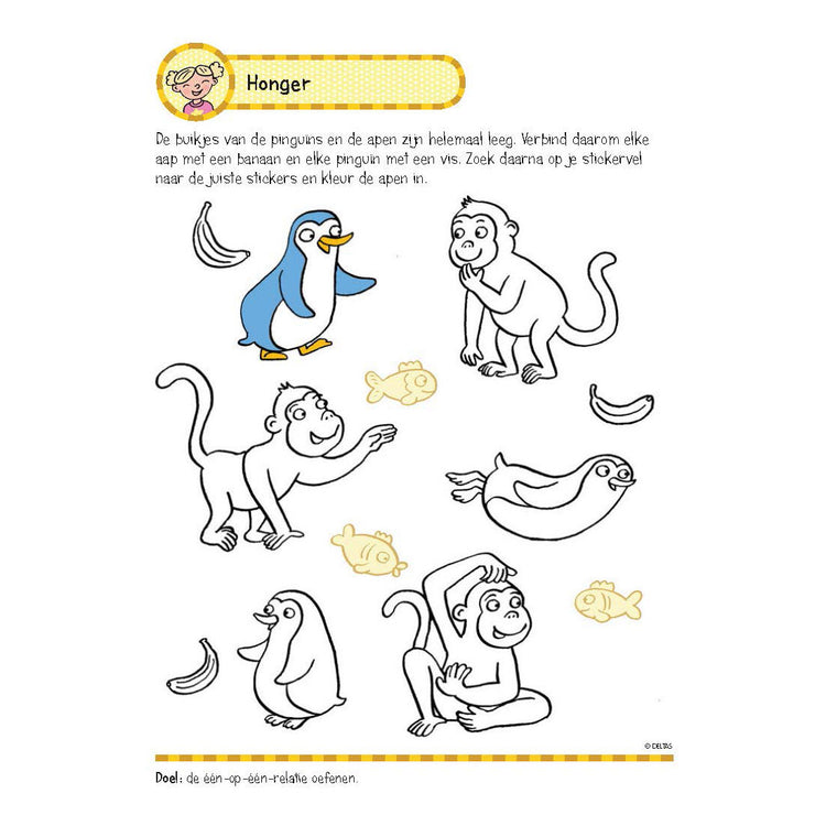 Deltas oefenboek met stickers - eerste telspelletjes (5-6 jaar)