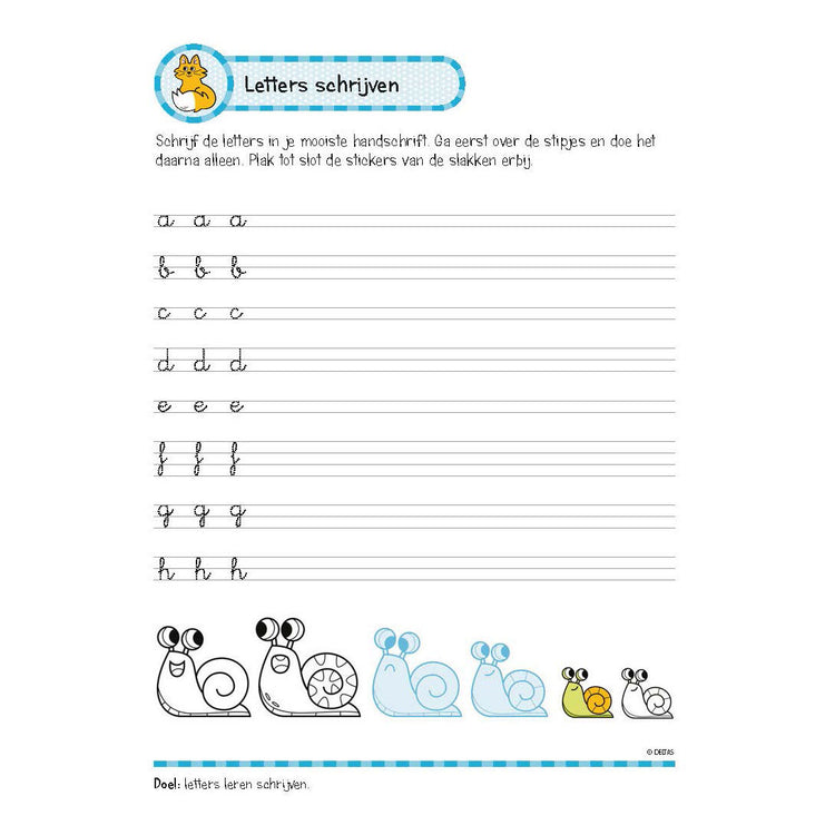 Deltas oefenboek met stickers - leuke schrijfoefeningen (6-7 jaar)