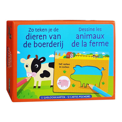 Deltas sjabloonkaarten - zo teken je de dieren van de boerderij
