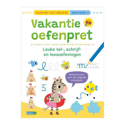Deltas vakantie oefenpret leuke tel- en schrijfoefeningen - naar groep 3