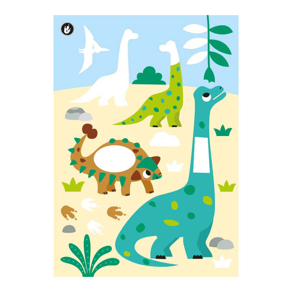 Deltas kleur- en stickerpret - lieve dino's