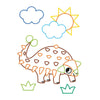 Deltas kleur- en stickerpret - lieve dino's