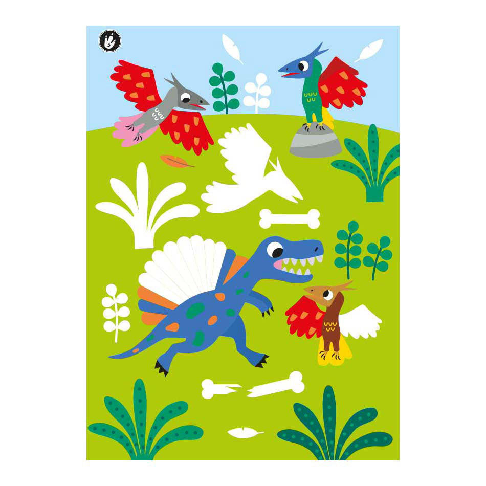 Deltas kleur- en stickerpret - lieve dino's