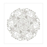 Deltas kawaii mandala kleurpret - afbeelding 3
