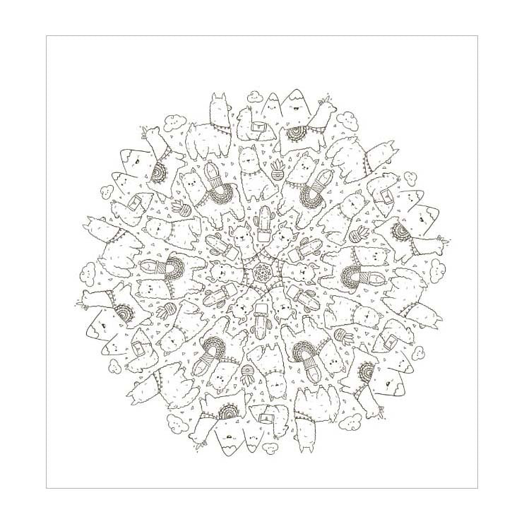 Deltas kawaii mandala kleurpret