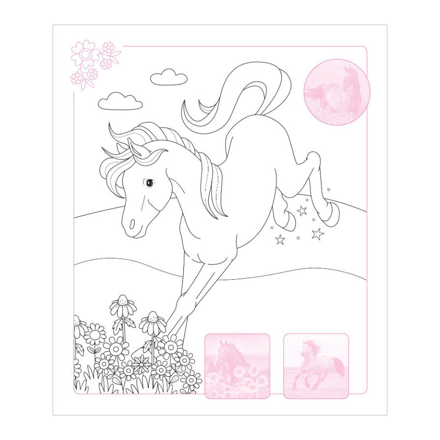 Deltas dream horses sticker parade - kleurboek