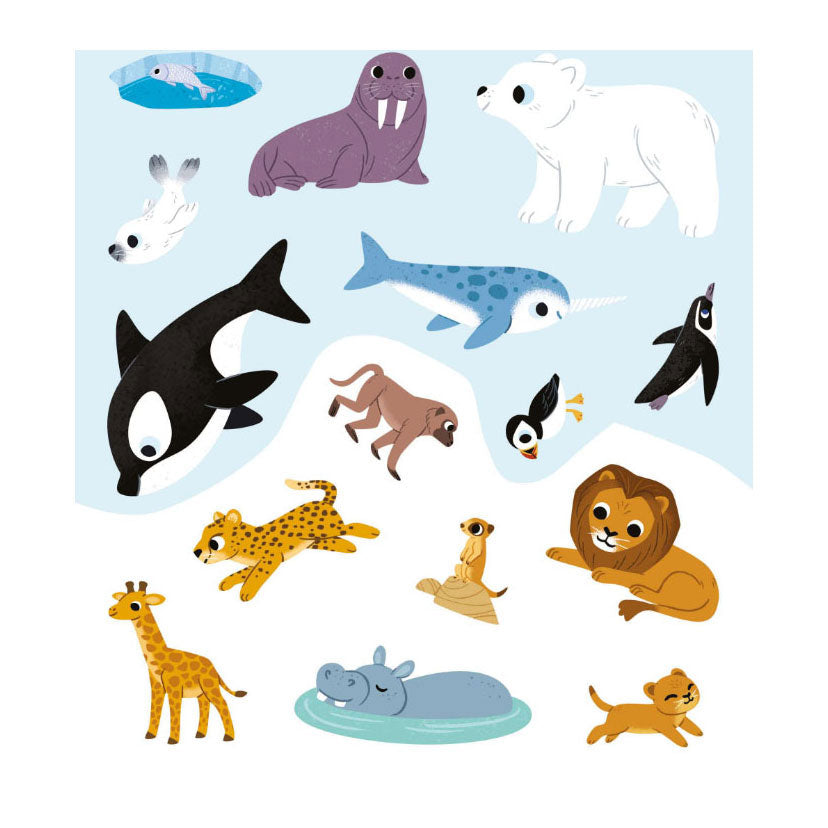 Deltas mijn eerste stickerboek kleine handjes dieren van de wereld