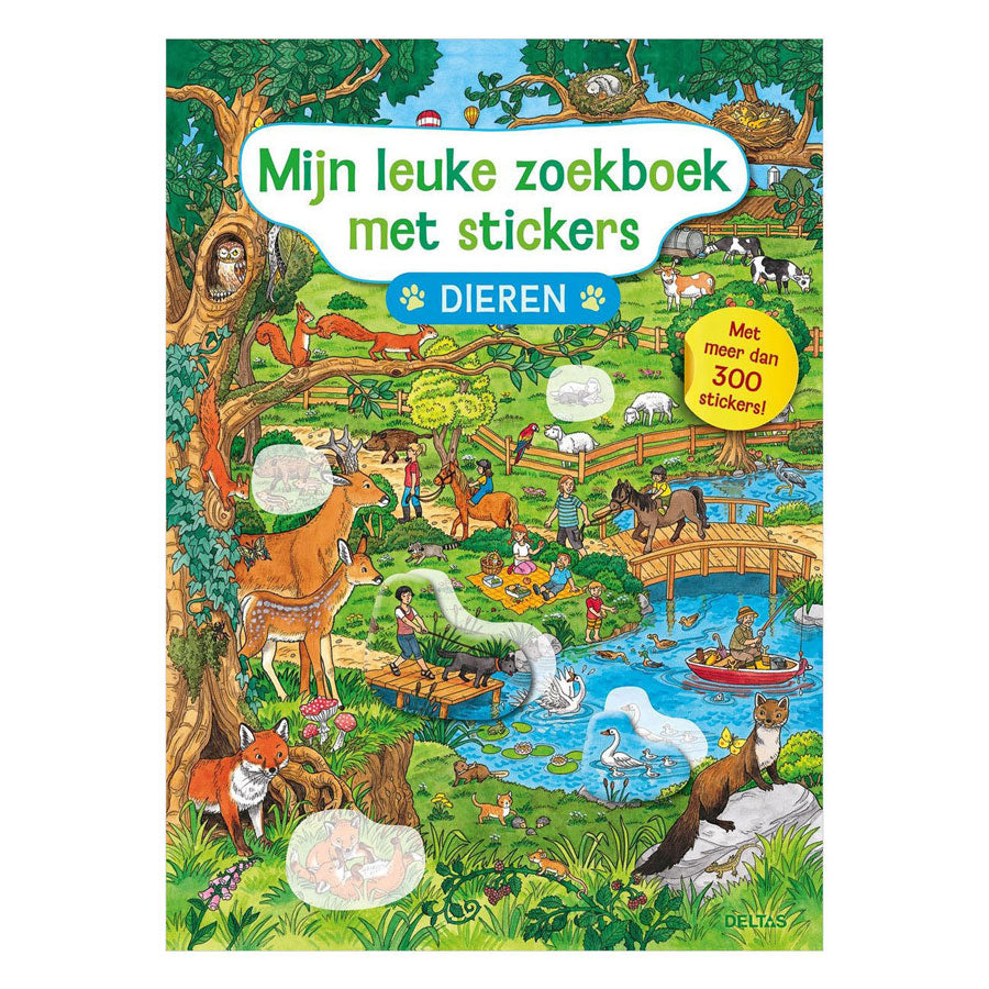 Deltas mijn leuke zoekboek met stickers - dieren