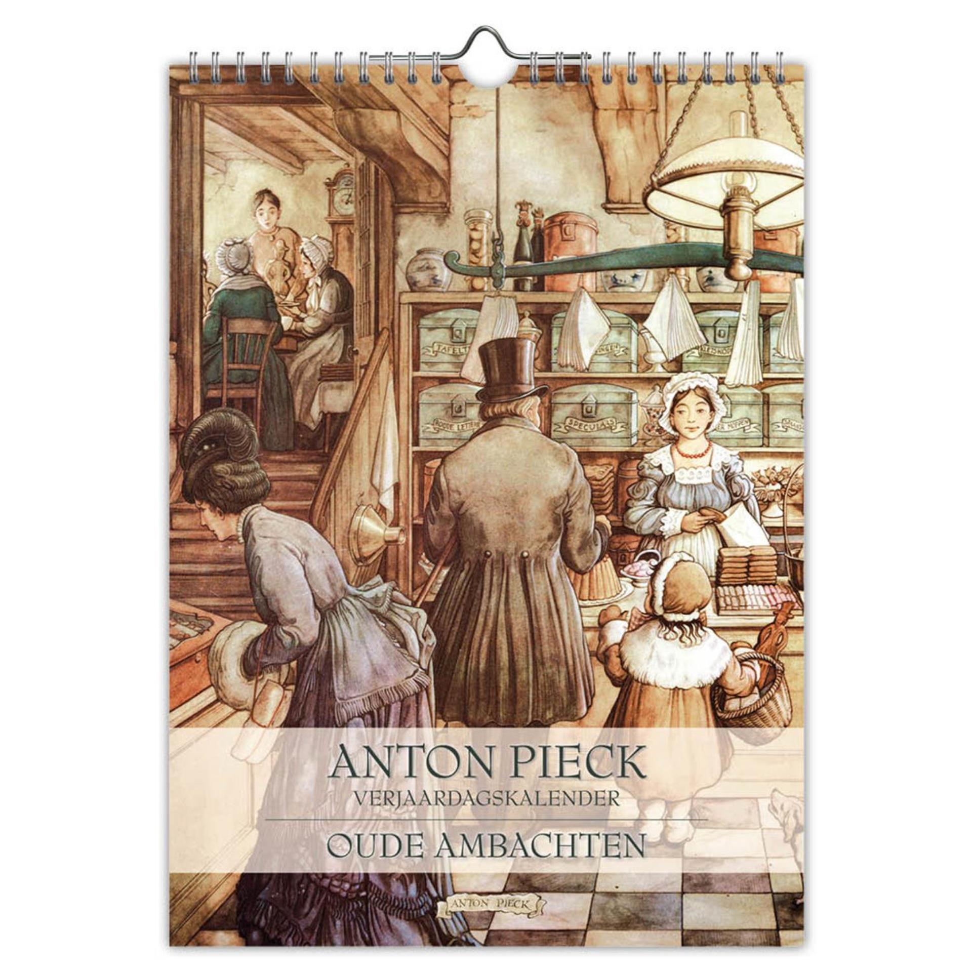 Comello anton pieck verjaardagskalender - oude ambachten - 18x25 cm