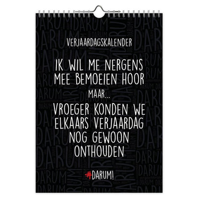 Comello verjaardagskalender darum a4 formaat