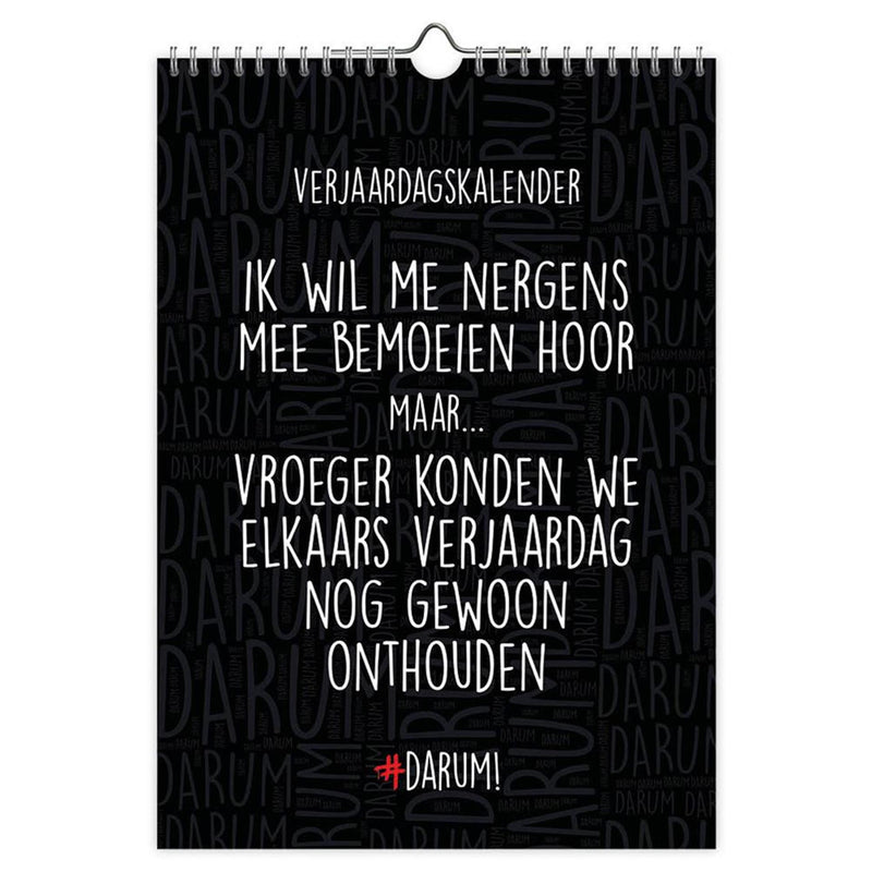 Comello verjaardagskalender darum a4 formaat