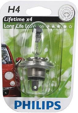 Philips hauptlampe h4 light bulb longlife 1 blister