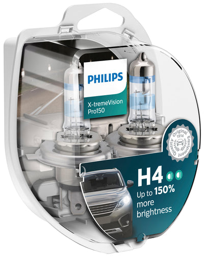 Philips hoofdlamp x-tremevision pro 150 lamp h4 12v kit xtreme vis.pro150