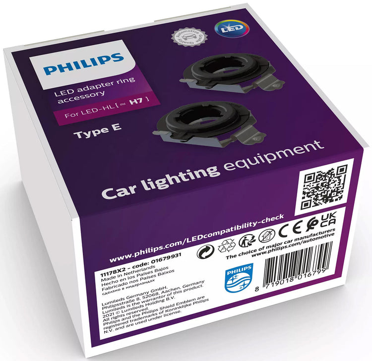 Philips adapter ultinon pro6000 adapter ring led h7 type 11178x2