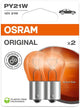 Osram kugellampe ball bulb 12v 21w 2pcs. orange blister